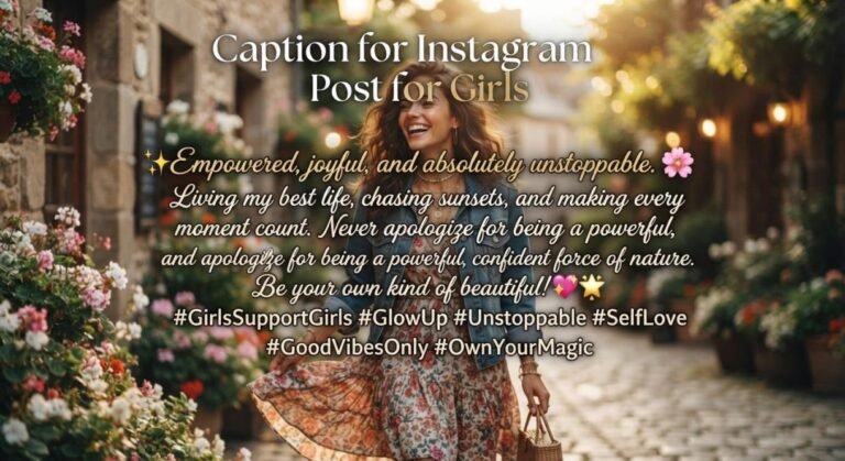 Caption for instagram post for girls