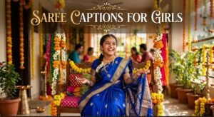 saree caption for instagram