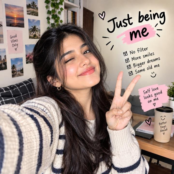 Selfie caption for instagram post