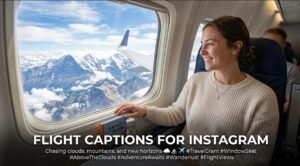 Flight captions for instagram
