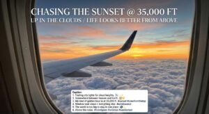 Flight captions for instagram